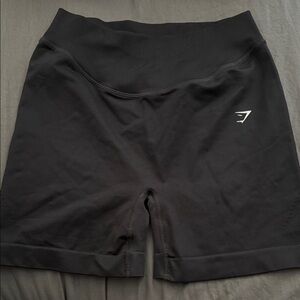 Gymshark Women's Black Bike Shorts Ribbed waistband 🖤🦈